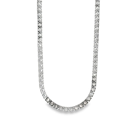 14k White Gold 11.00ctw Round Brilliant Diamond Tennis Necklace 16" — photo 9 of 14