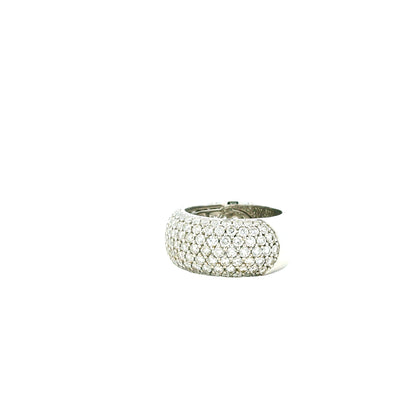 18k White Gold 3.65ctw Round Brilliant Diamond Pavé Ring — photo 9 of 12