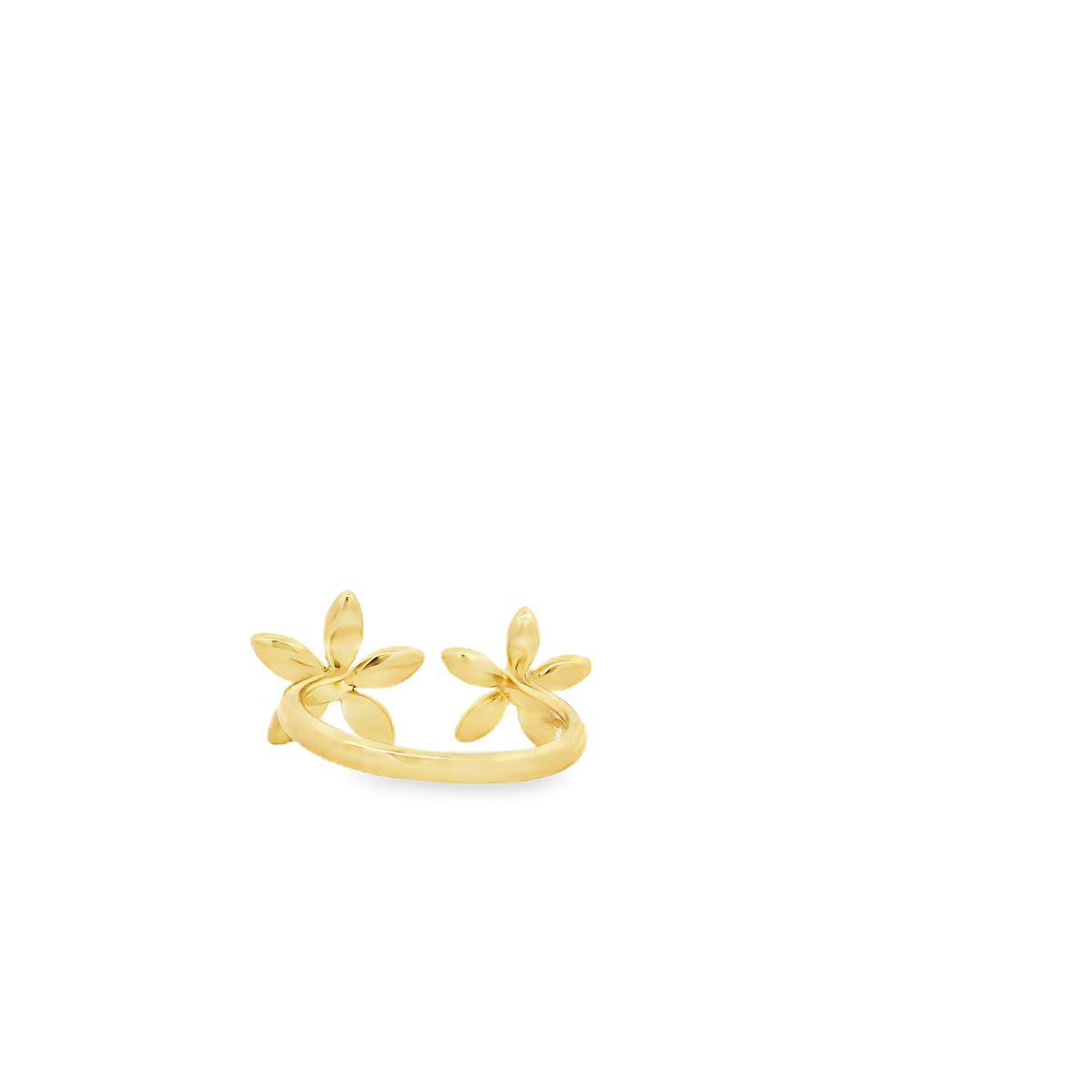 Gabriel and Co. 14k Yellow Gold 0.23ctw Diamond Floral Open Ring — photo 9 of 10