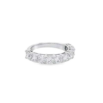 18k White Gold 2.73ctw Cushion Cut Diamond Channel Set Wedding Band — photo 9 of 9