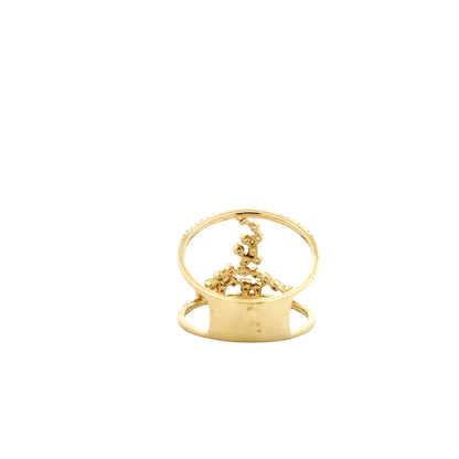14k Yellow Gold 0.64ctw Pavé Diamond Openwork Cocktail Ring — photo 9 of 12