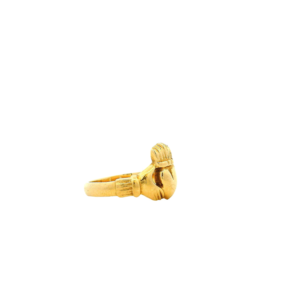 14k Yellow Gold Claddagh Irish Friendship Ring — photo 9 of 10
