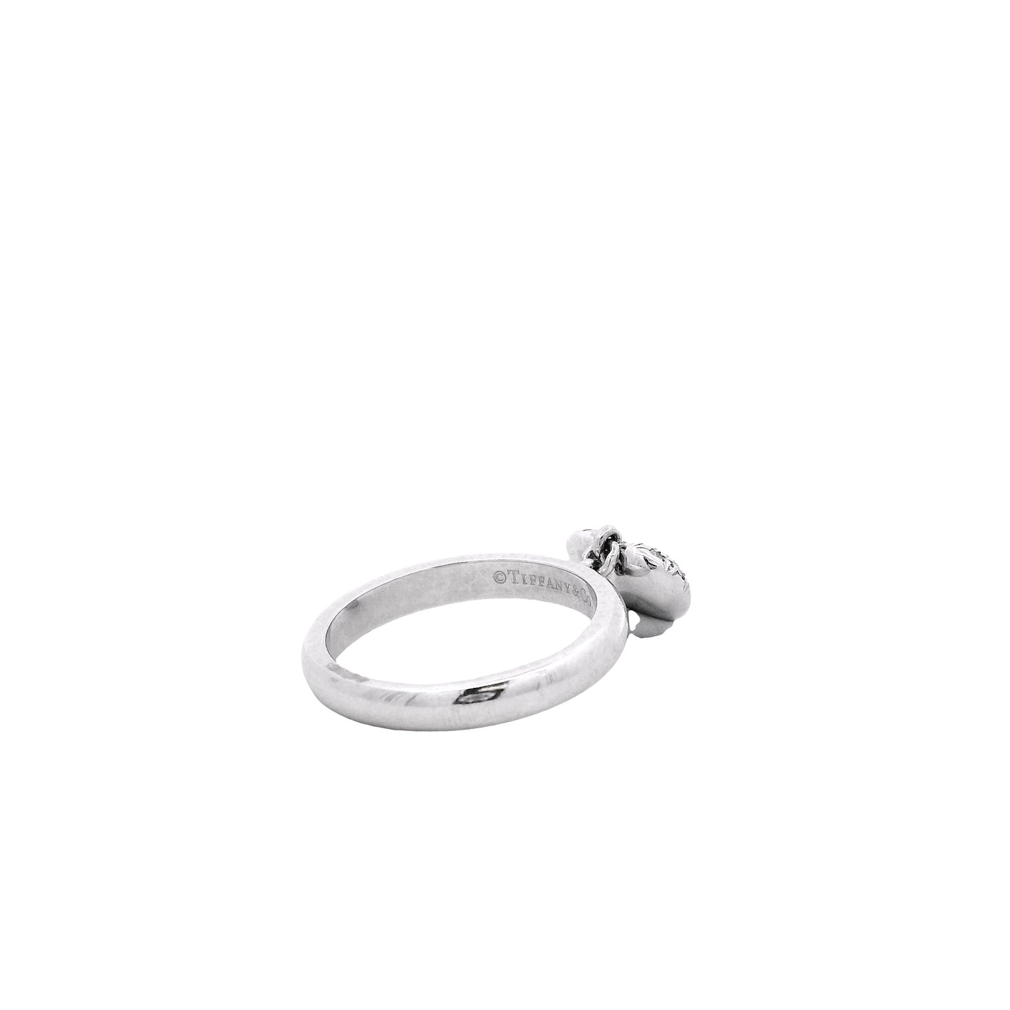 Tiffany & Co. Platinum 0.48ctw F VS Diamond Dangle Heart Ring — photo 9 of 11