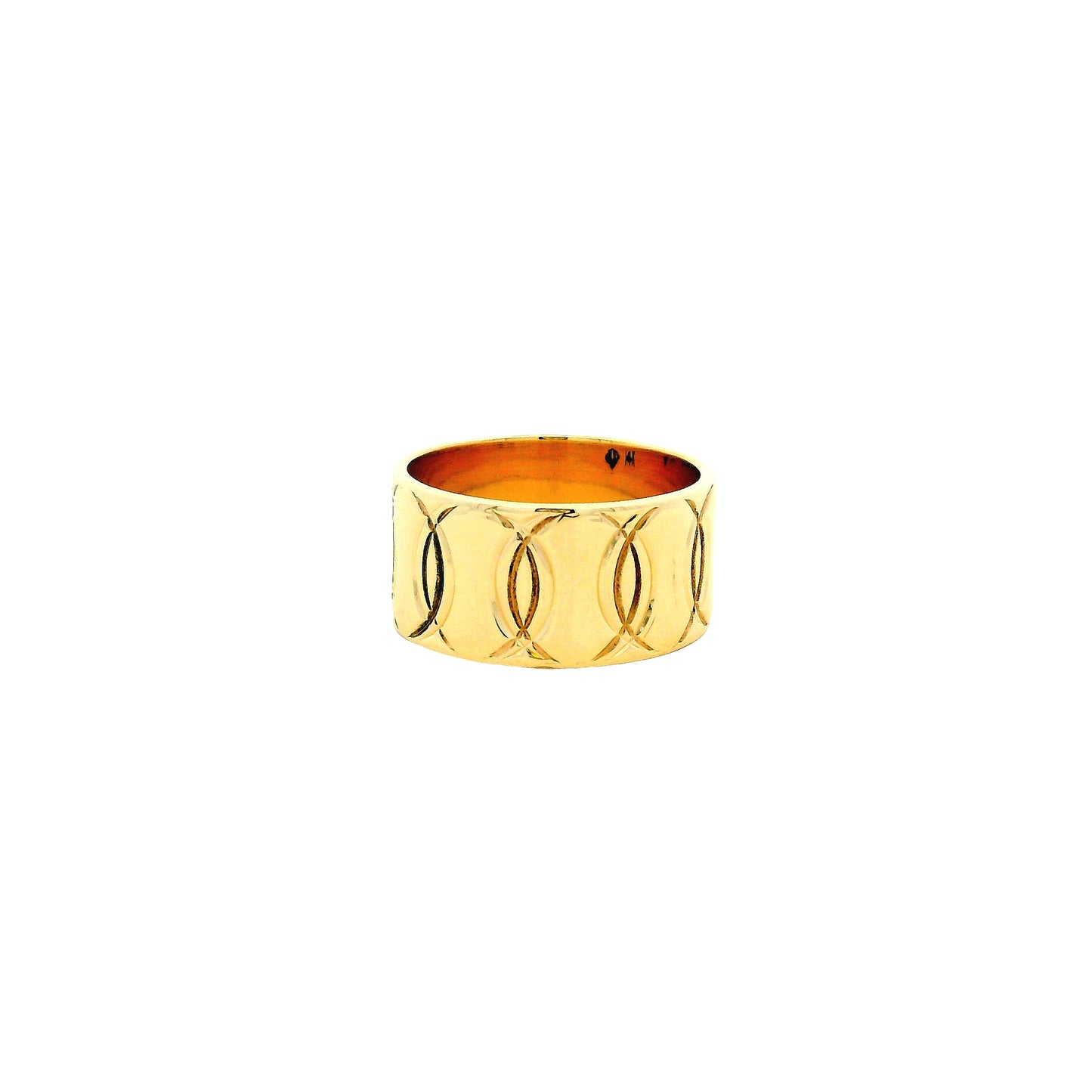 14k Yellow Gold Repeating Oval Pattern Fashion Ring — photo 9 of 9