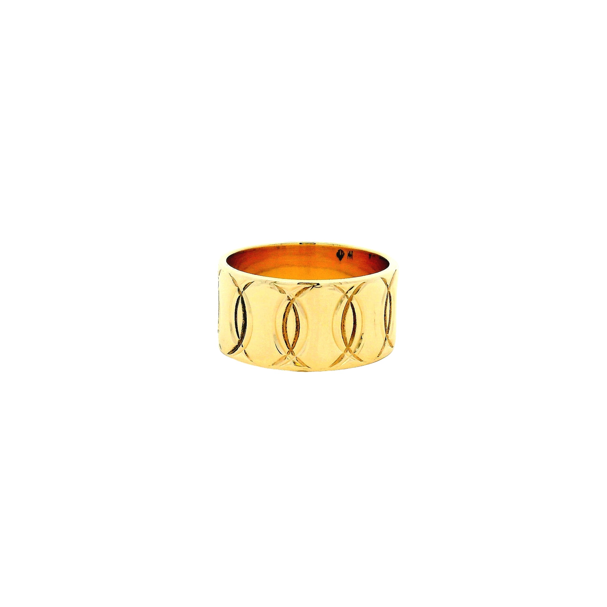 14k Yellow Gold Repeating Oval Pattern Fashion Ring — photo 9 of 9