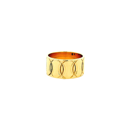 14k Yellow Gold Repeating Oval Pattern Fashion Ring — photo 9 of 9
