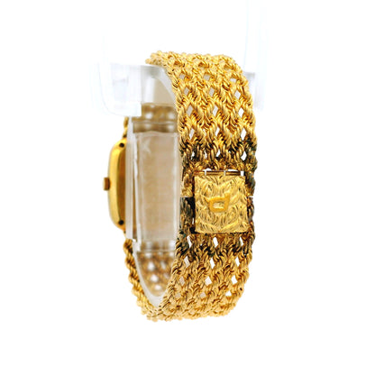 Piaget 9902 E21 Yellow Gold Malachite and Diamond Dial Watch