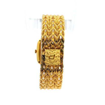 Piaget 9902 E21 Yellow Gold Malachite and Diamond Dial Watch