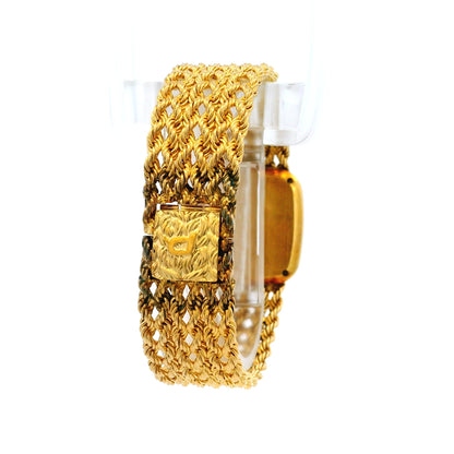 Piaget 9902 E21 Yellow Gold Malachite and Diamond Dial Watch