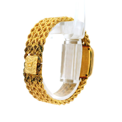 Piaget 9902 E21 Yellow Gold Malachite and Diamond Dial Watch