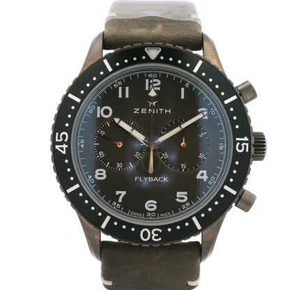 Zenith 11.2240.405 Pilot Cronometro Tip CP-2 Flyback Chronograph Brown Dial Watch