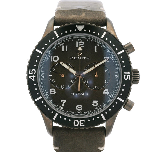 Zenith 11.2240.405 Pilot Cronometro Tip CP-2 Flyback Chronograph Brown Dial Watch