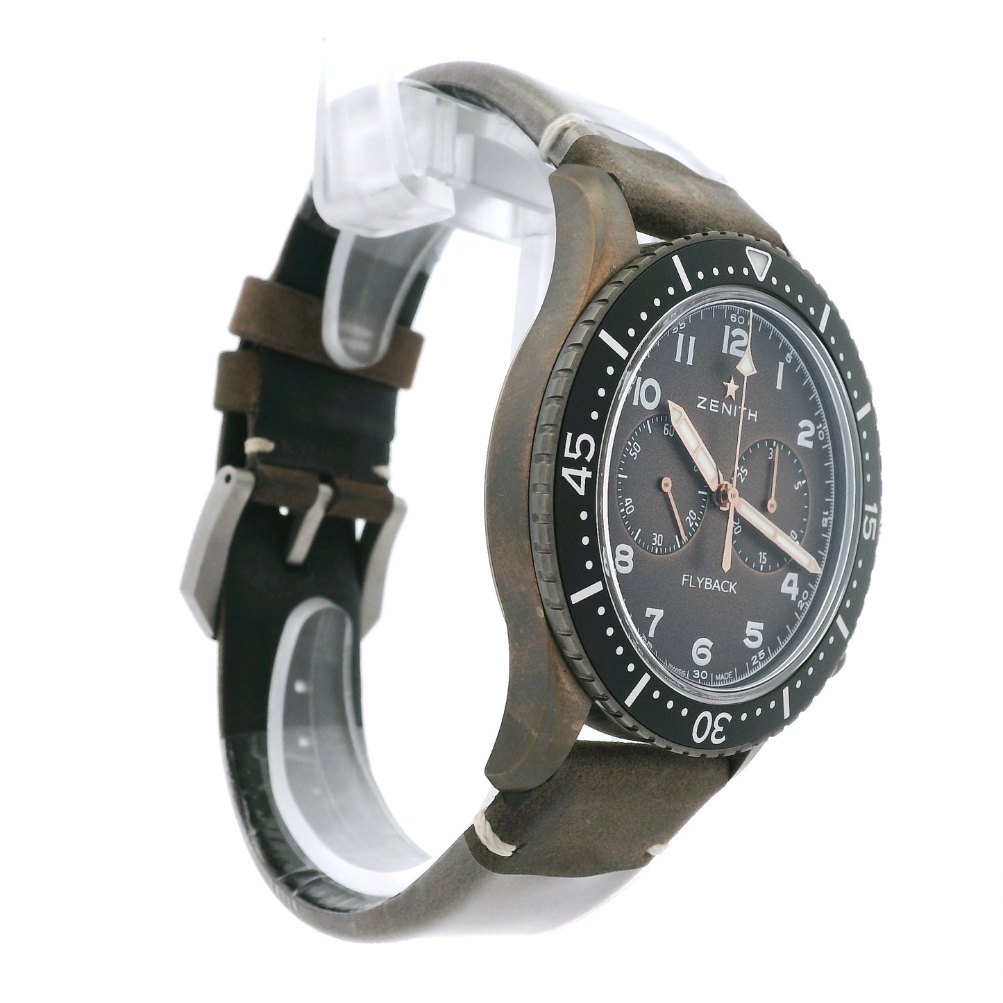 Zenith 11.2240.405 Pilot Cronometro Tip CP-2 Flyback Chronograph Brown Dial Watch