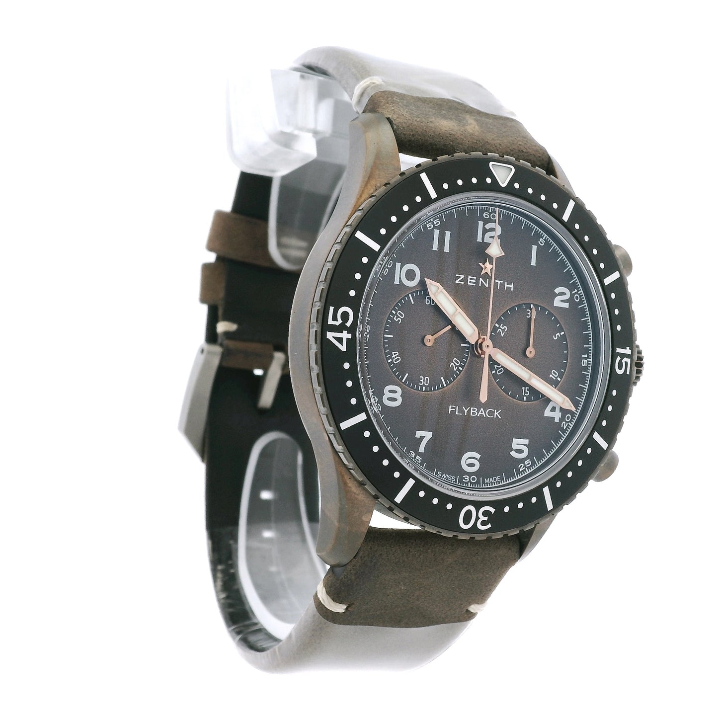 Zenith 11.2240.405 Pilot Cronometro Tip CP-2 Flyback Chronograph Brown Dial Watch
