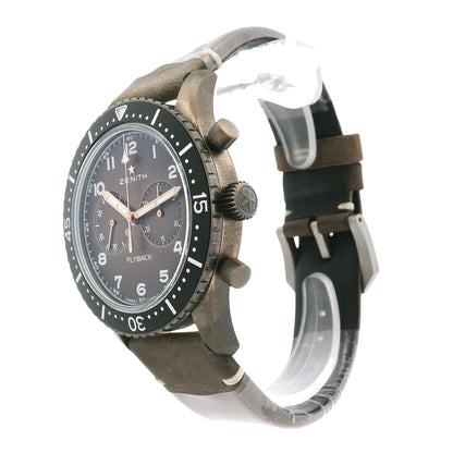 Zenith 11.2240.405 Pilot Cronometro Tip CP-2 Flyback Chronograph Brown Dial Watch