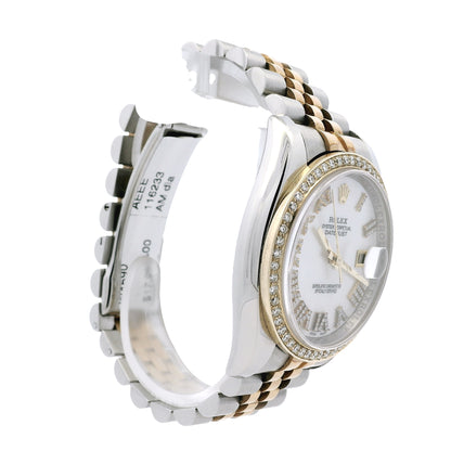 Rolex 116233 Datejust 18k Yellow Gold Aftermarket Mother of Pearl Diamond Watch