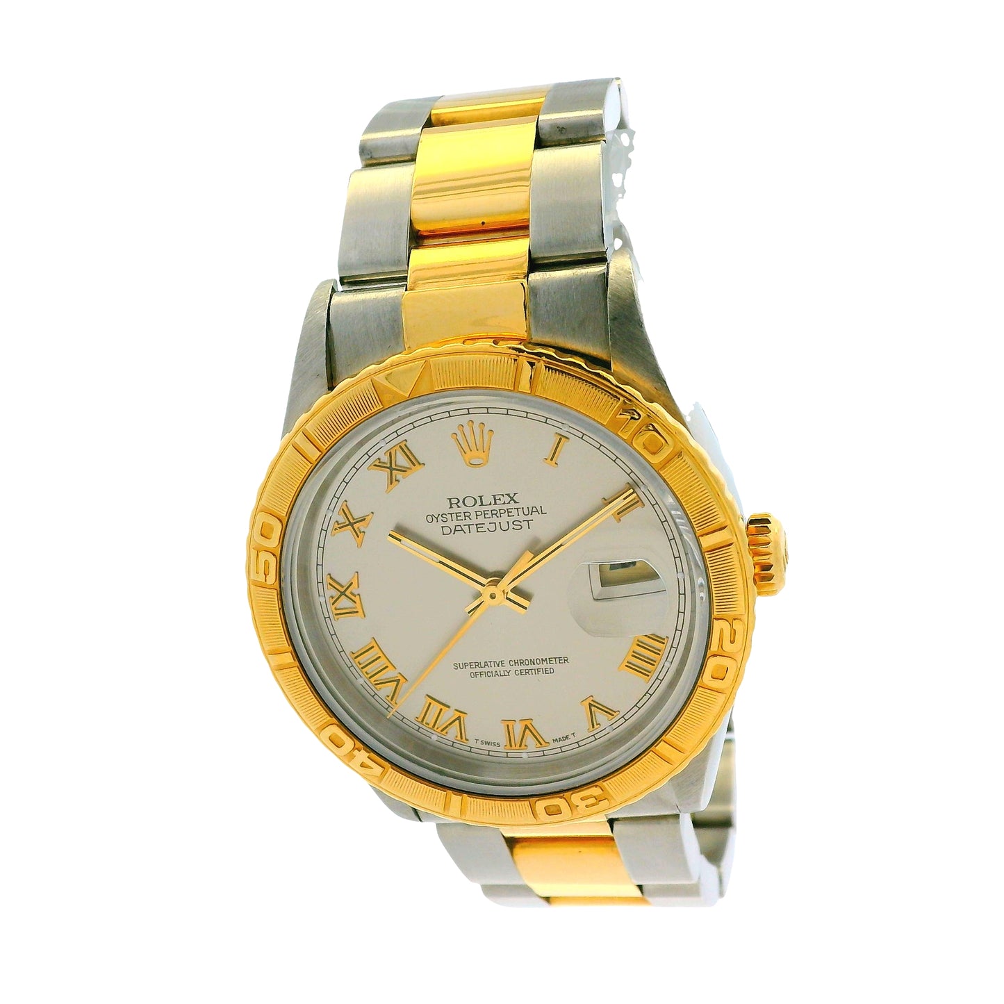 Rolex 16263 Datejust Turn-O-Graph Thunderbird Two tone Watch
