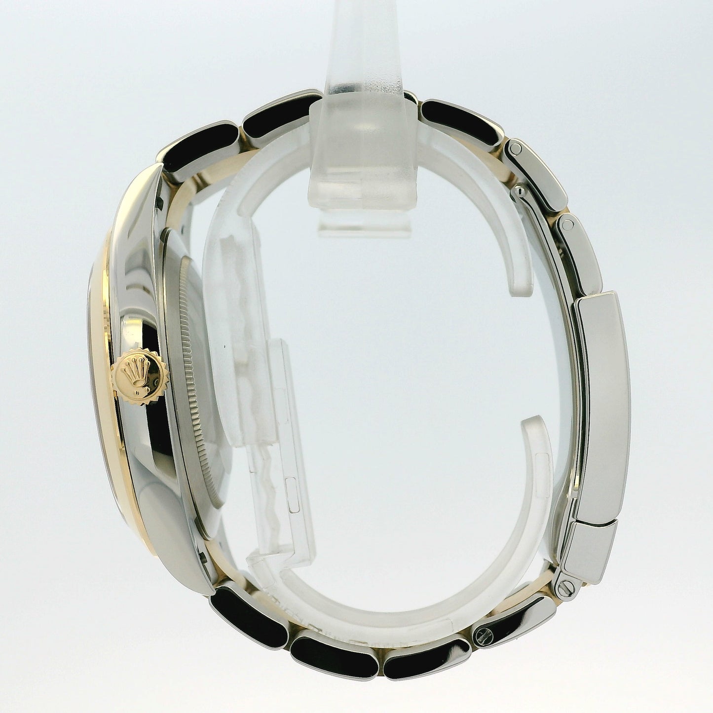 Rolex 126303 Datejust 18k Yellow Gold and Stainless Steel Black Diamond Dial on Oyster Bracelet Watch