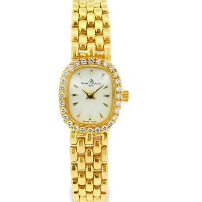 Baume and Mercier 18k Yellow Gold Diamond Watch