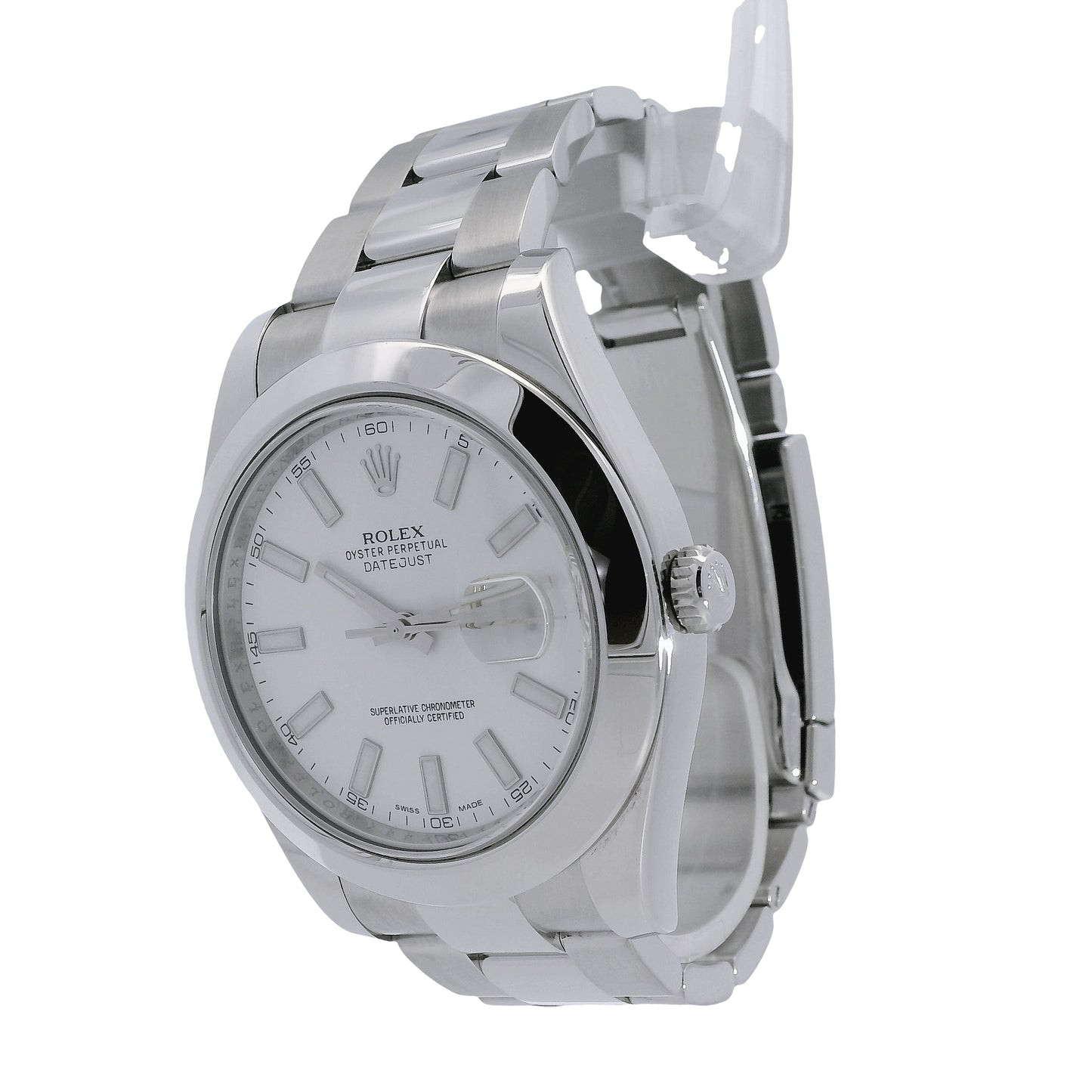 Rolex 116300 Datejust II 41mm Stainless Steel White Stick Dial Watch