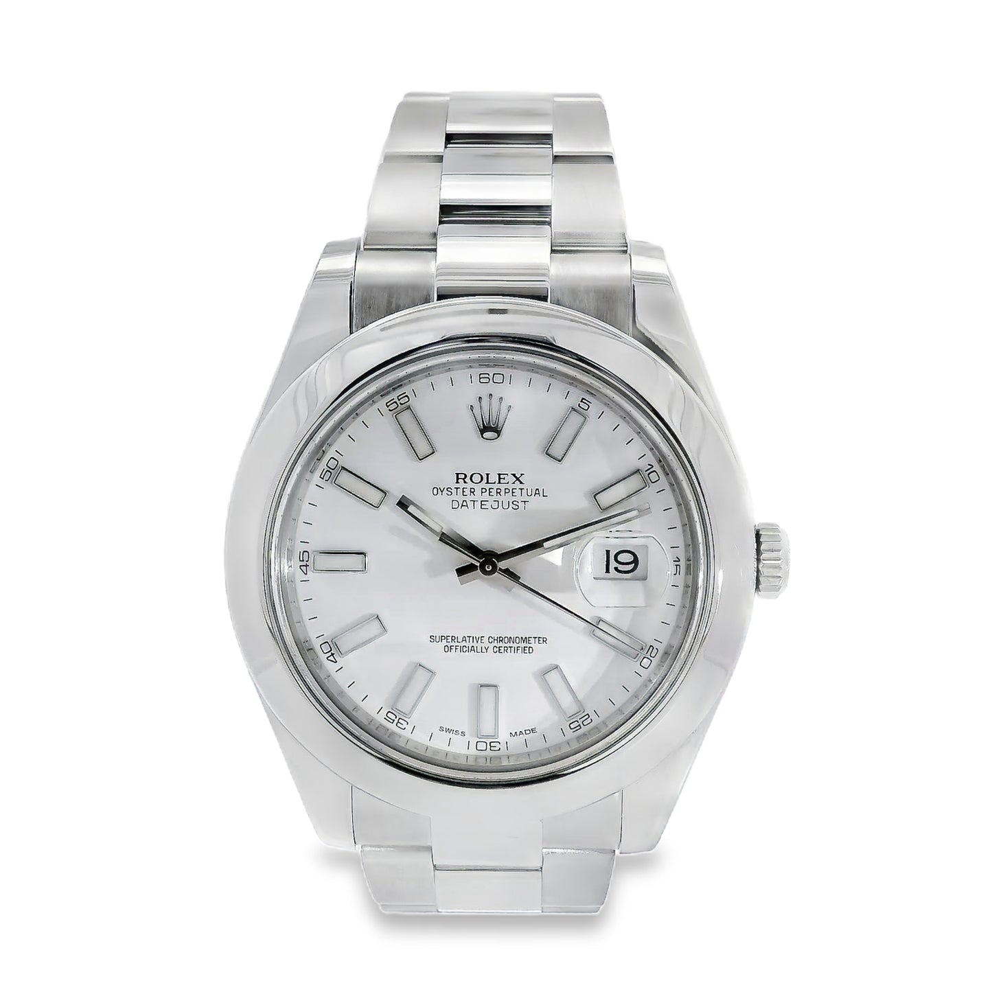 Rolex 116300 Datejust II 41mm Stainless Steel White Stick Dial Watch