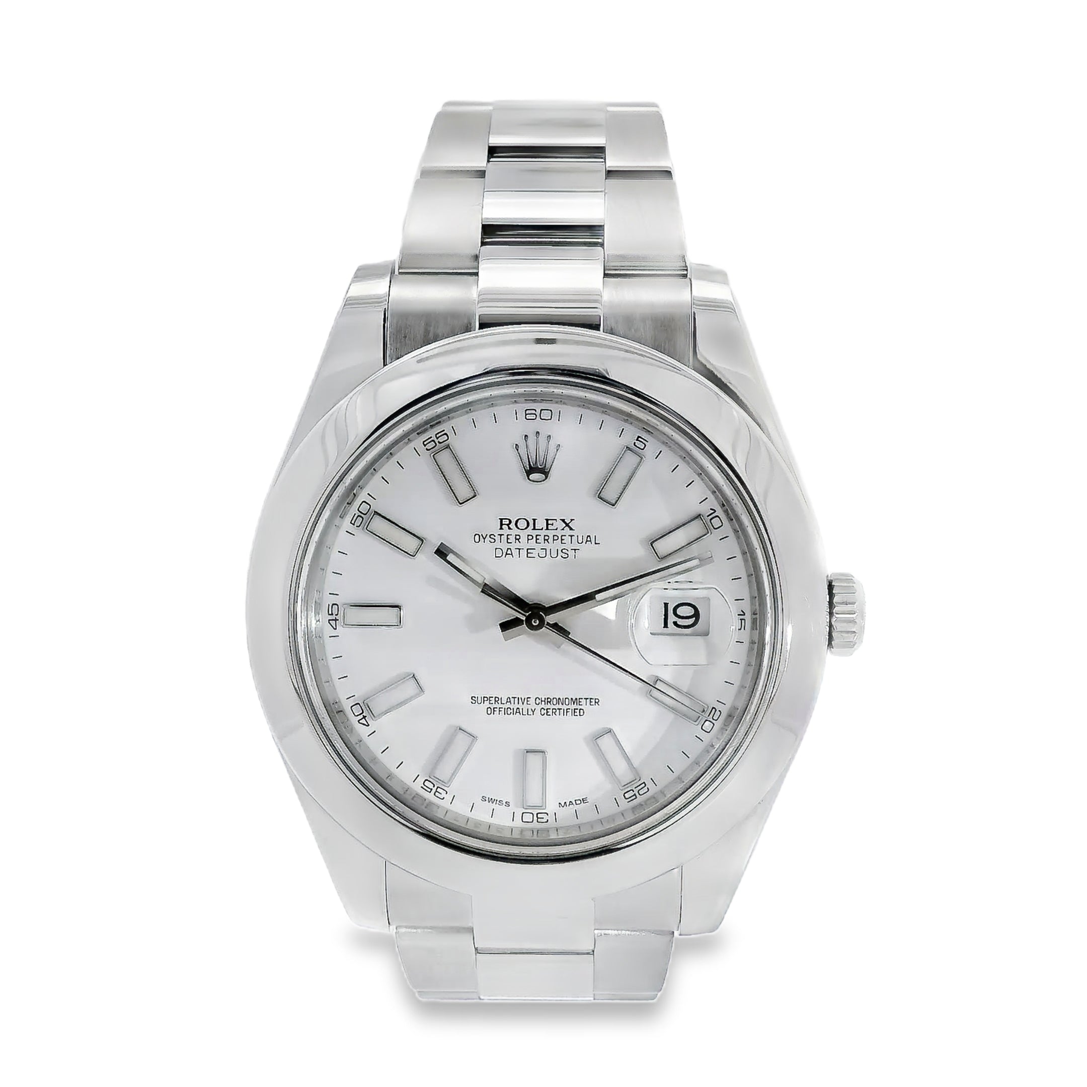 Rolex 116300 Datejust II 41mm Stainless Steel White Stick Dial Watch