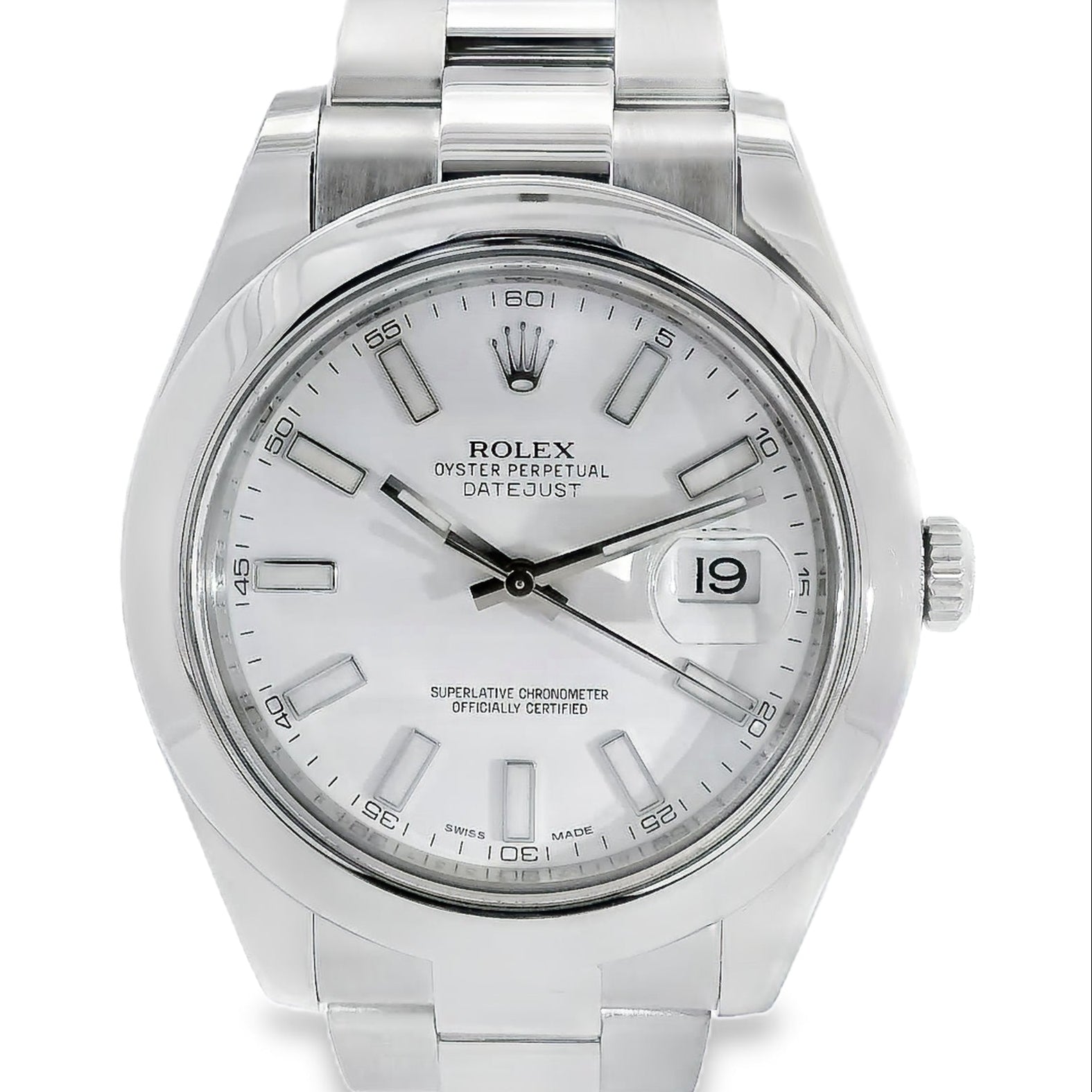Rolex 116300 Datejust II 41mm Stainless Steel White Stick Dial Watch