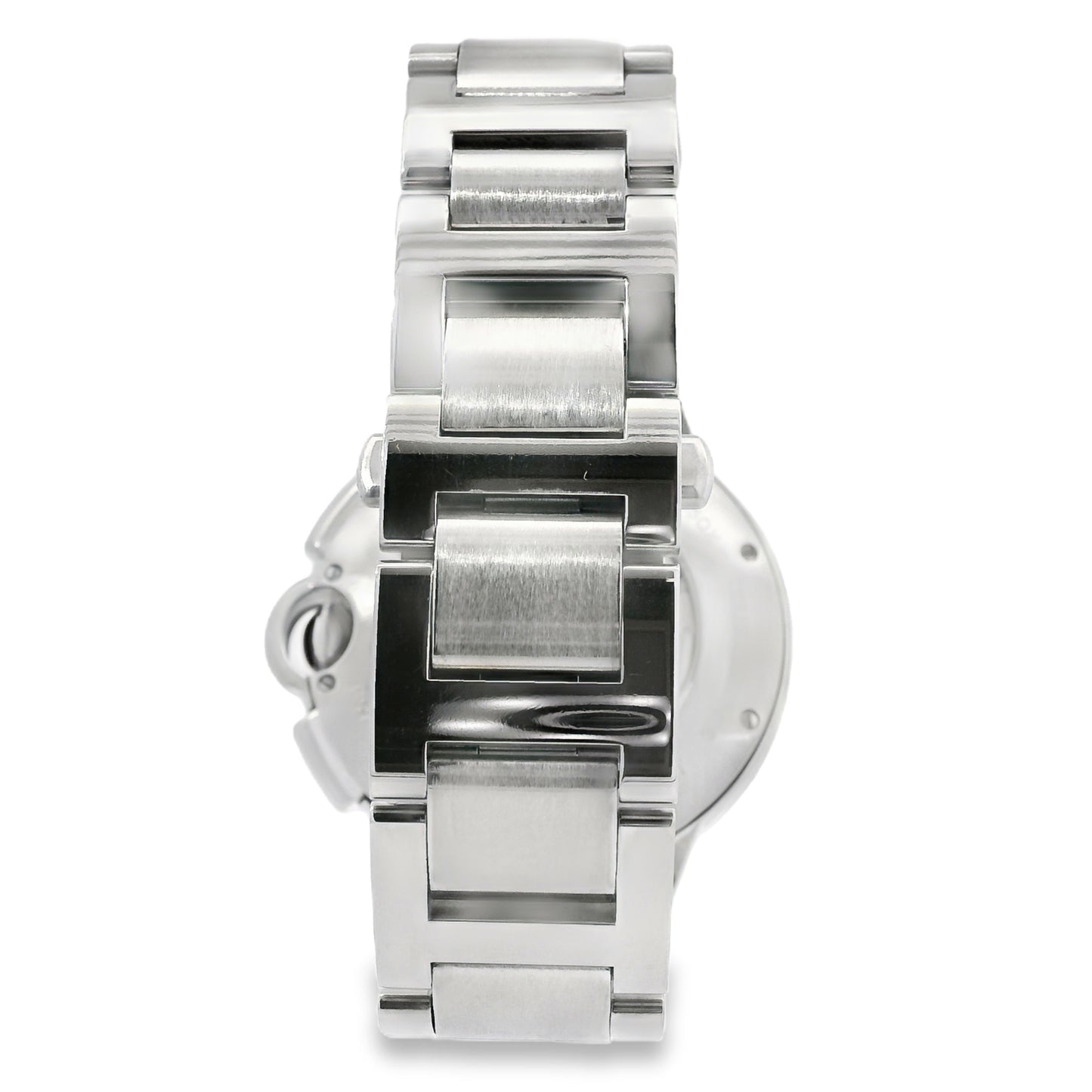 Cartier 3109 Ballon Bleu 44mm Silver Roman Dial with Aftermarket Diamonds Watch