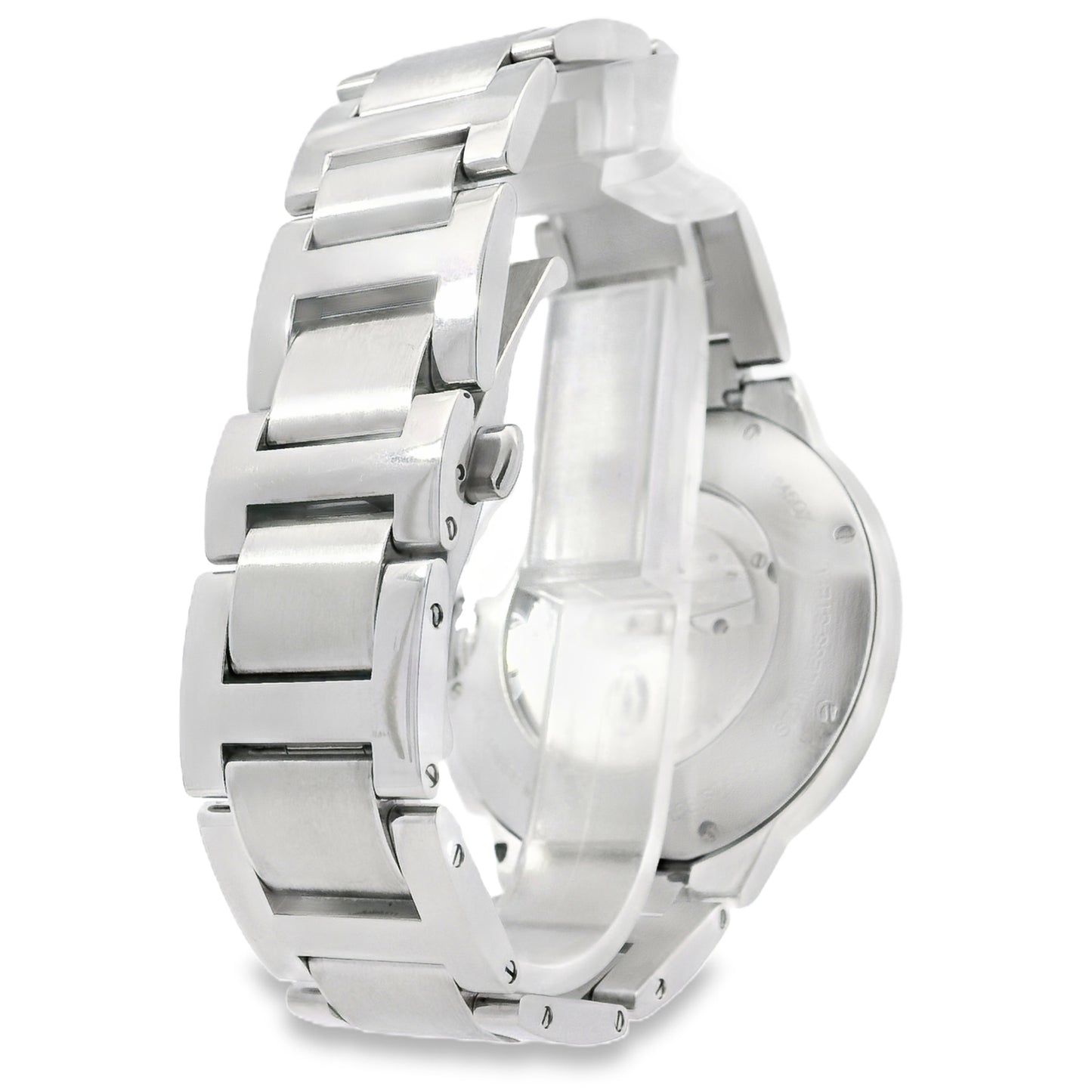 Cartier 3109 Ballon Bleu 44mm Silver Roman Dial with Aftermarket Diamonds Watch