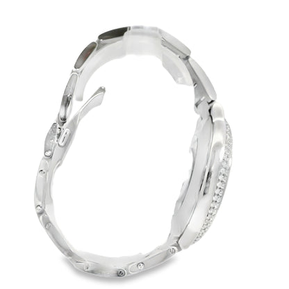 Cartier 3109 Ballon Bleu 44mm Silver Roman Dial with Aftermarket Diamonds Watch