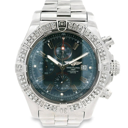 Breitling A13370 Stainless Steel with Blue Chrono Dial Watch