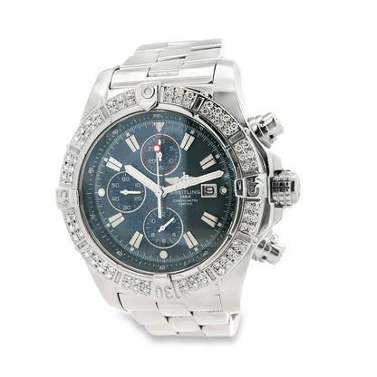 Breitling A13370 Stainless Steel with Blue Chrono Dial Watch