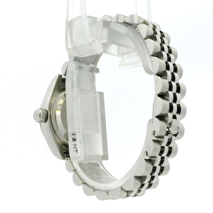 Rolex 179174 Datejust Stainless Steel and White Gold Black Dial Watch