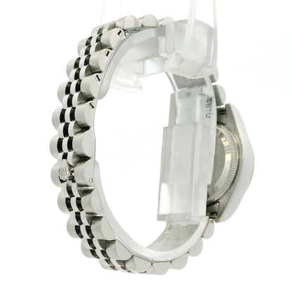 Rolex 179174 Datejust Stainless Steel and White Gold Black Dial Watch