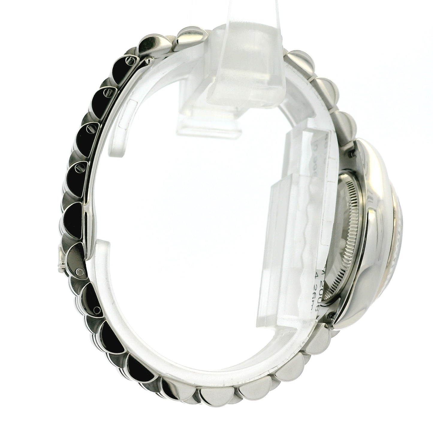 Rolex 179174 Datejust Stainless Steel and White Gold Black Dial Watch