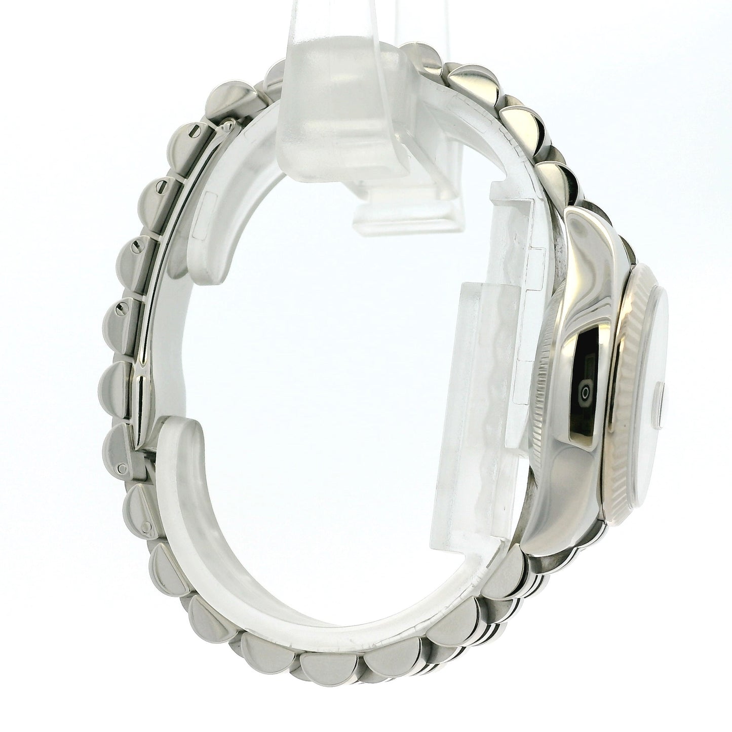 Rolex 179174 Datejust Stainless Steel and White Gold Black Dial Watch