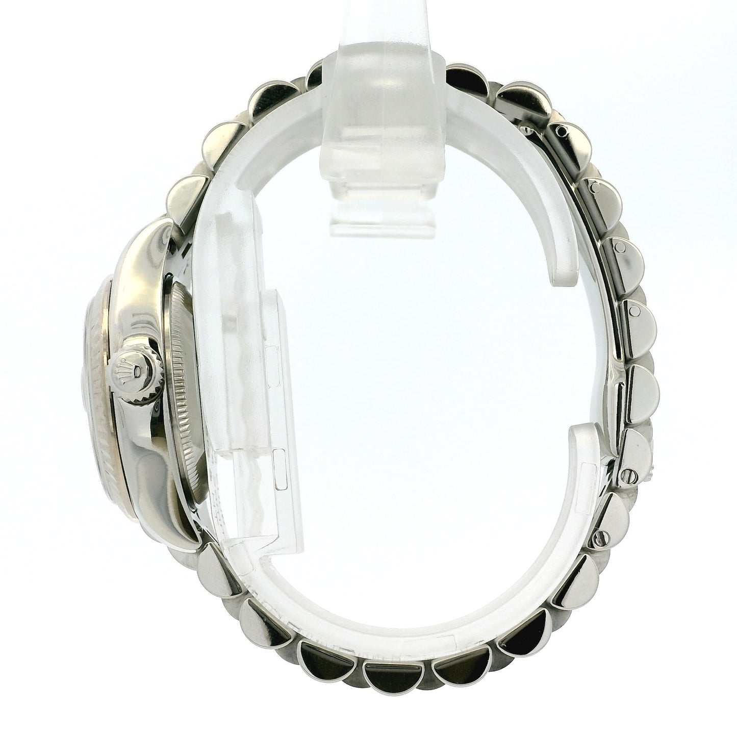 Rolex 179174 Datejust Stainless Steel and White Gold Black Dial Watch