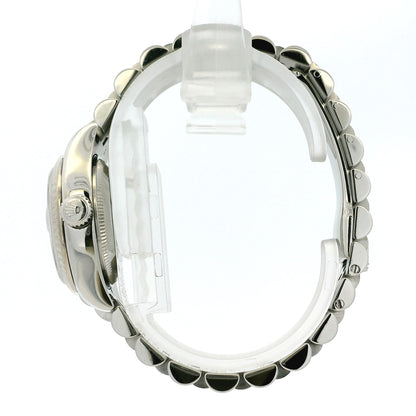 Rolex 179174 Datejust Stainless Steel and White Gold Black Dial Watch