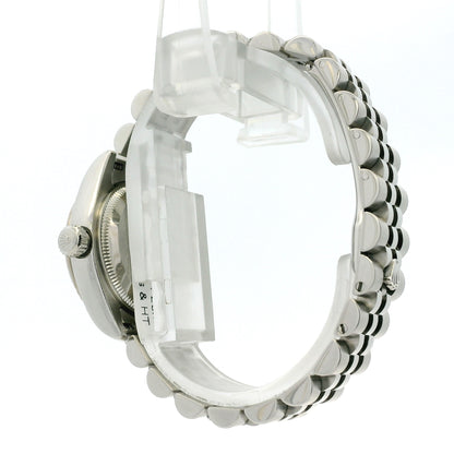 Rolex 179174 Datejust Stainless Steel and White Gold Black Dial Watch