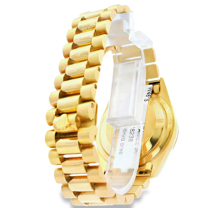 Rolex 18238 Day Date 18k Yellow Gold Fluted Bezel 36mm Watch