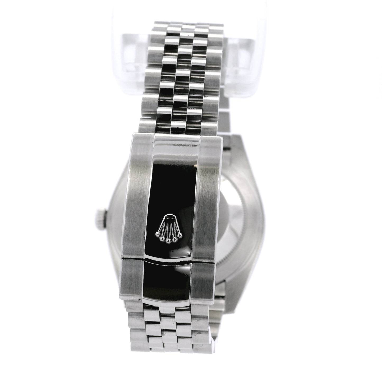 Rolex 126334 Datejust 18k White Gold Fluted Bezel Silver Dial on Stainless Steel Jubilee Bracelet Watch