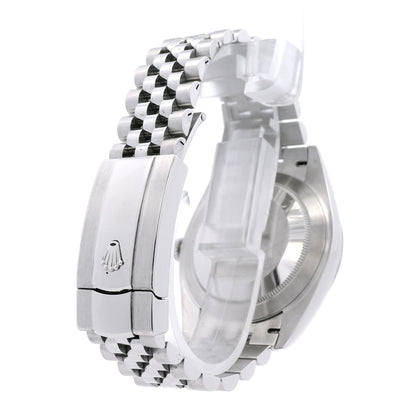 Rolex 126334 Datejust 18k White Gold Fluted Bezel Silver Dial on Stainless Steel Jubilee Bracelet Watch