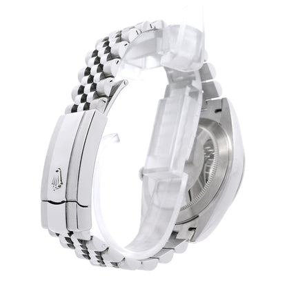Rolex 126334 Datejust 18k White Gold Fluted Bezel Silver Dial on Stainless Steel Jubilee Bracelet Watch