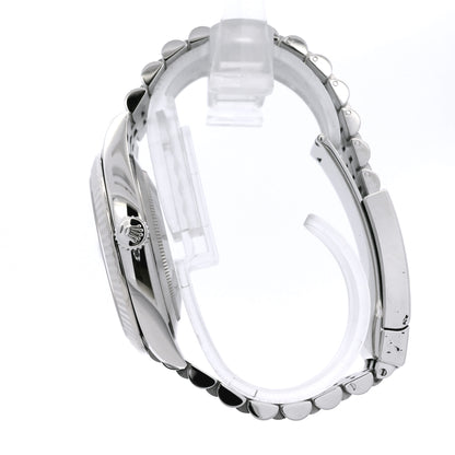 Rolex 126334 Datejust 18k White Gold Fluted Bezel Silver Dial on Stainless Steel Jubilee Bracelet Watch