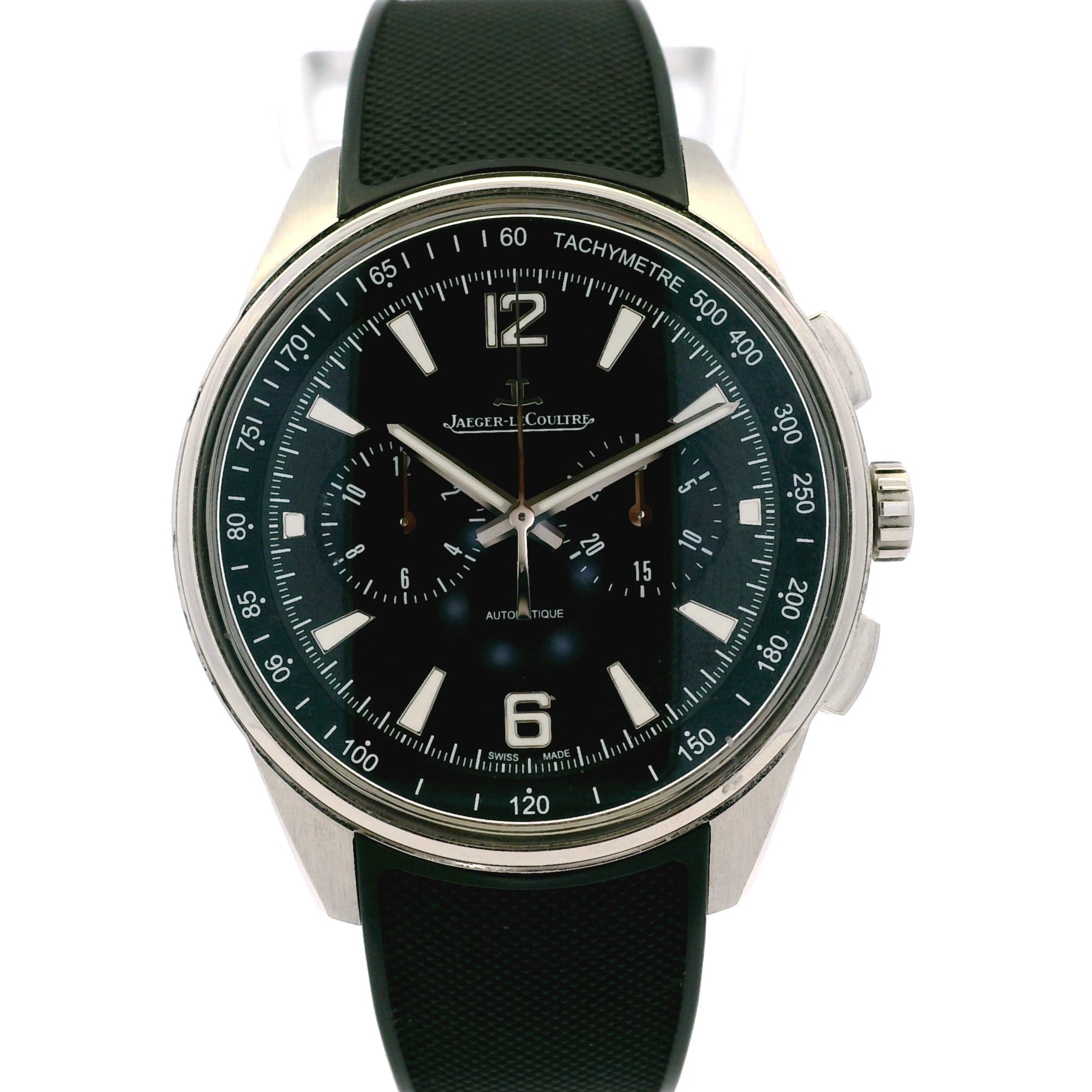 Jaeger Le Coultre Q9028471 Polaris Stainless Steel Black Dial Watch