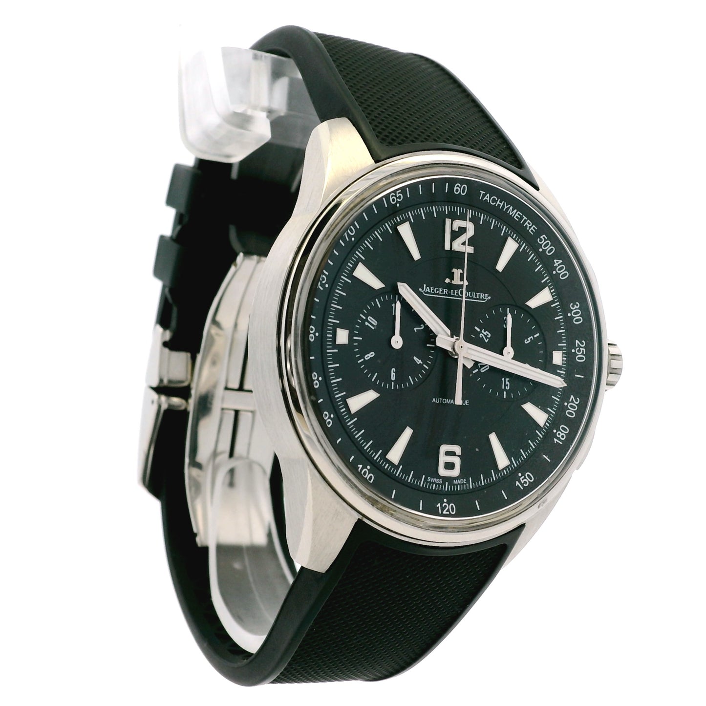 Jaeger Le Coultre Q9028471 Polaris Stainless Steel Black Dial Watch