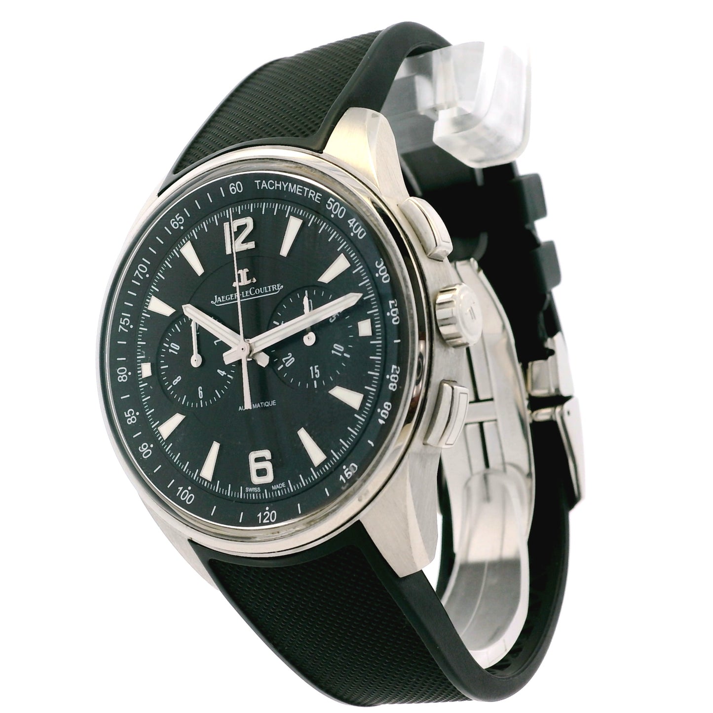 Jaeger Le Coultre Q9028471 Polaris Stainless Steel Black Dial Watch