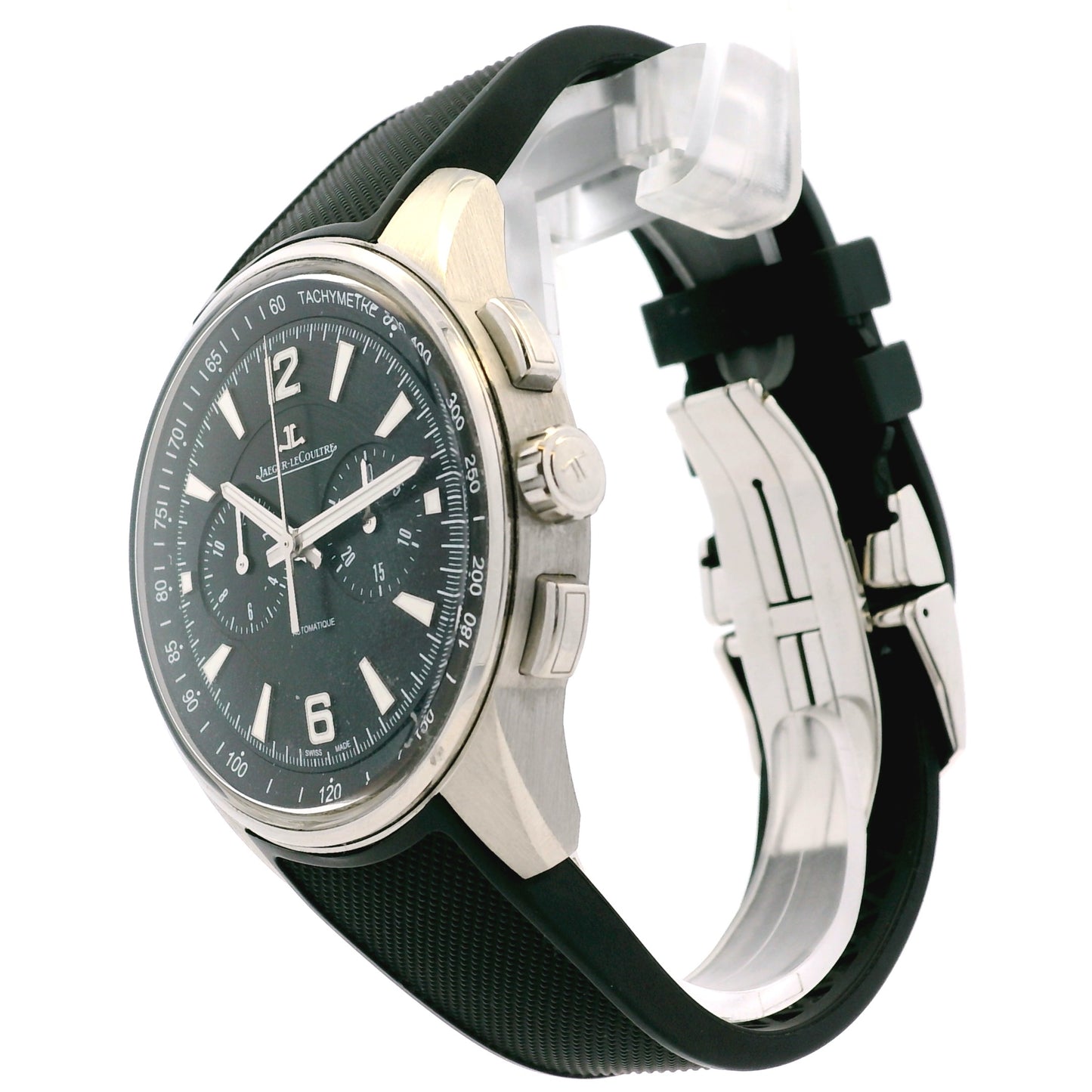 Jaeger Le Coultre Q9028471 Polaris Stainless Steel Black Dial Watch