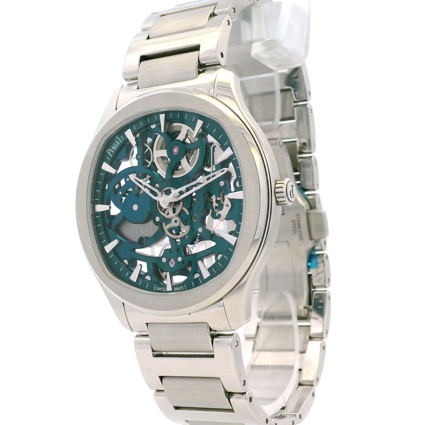Piaget G0A47008 Polo Skeleton Stainless Steel Green Dial Watch