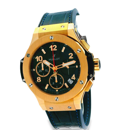 Hublot 18k Rose Gold Big Bang 34.1.PX.130.RX 44mm with Black Dial Watch